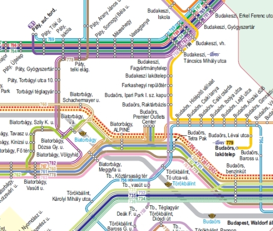 debrecen közlekedési térkép Új, klassz térképek a Volánbusznál   PTinfo debrecen közlekedési térkép